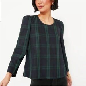 NWT Tuckernuck Pomander Blackwatch Bedford green plaid top festive M L XXL XXXL